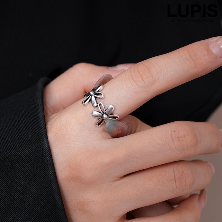 ツインフラワーオープンリング | LUPIS | 詳細画像1 