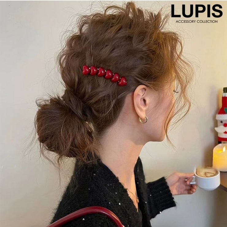 6連ハートヘアクリップ | LUPIS | 詳細画像1 