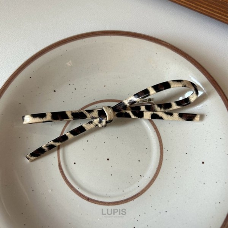 レオパード柄リボンヘアクリップ | LUPIS | 詳細画像2 
