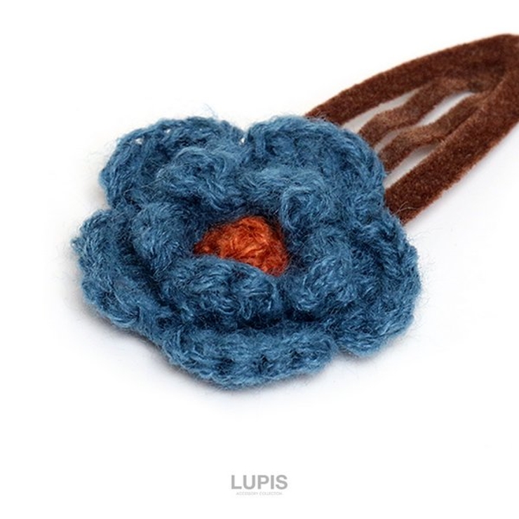 ≪1個入り≫毛糸編みフラワーベロア調ぱっちんヘアピン | LUPIS | 詳細画像5 