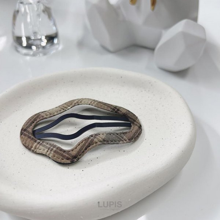 ニュアンスラインチェック柄ぱっちんヘアピン | LUPIS | 詳細画像2 