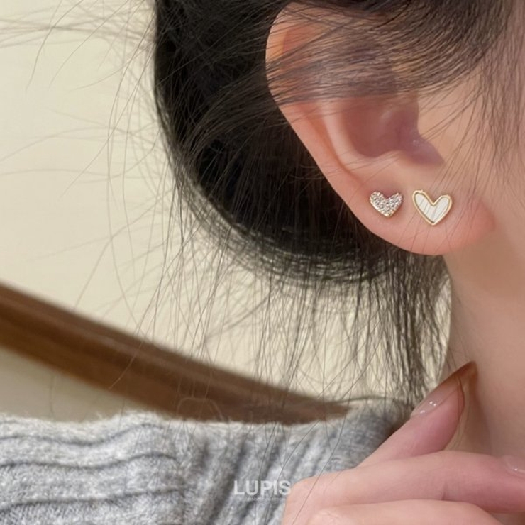 【3ペアセット】ニュアンスハートピアスセット | LUPIS | 詳細画像4 