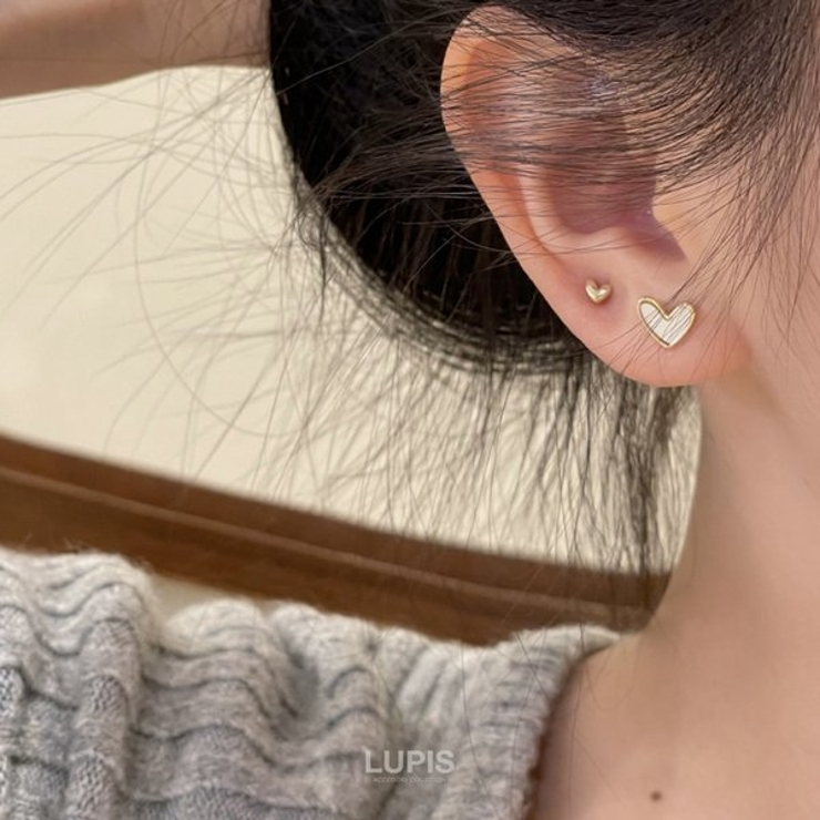 【3ペアセット】ニュアンスハートピアスセット | LUPIS | 詳細画像5 