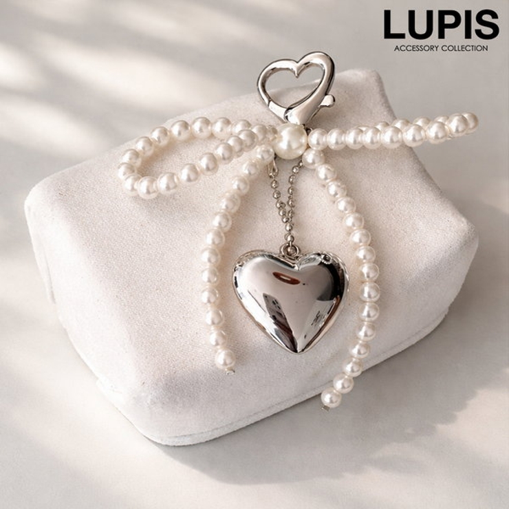 パールリボン×メタルハートチャーム | LUPIS | 詳細画像1 