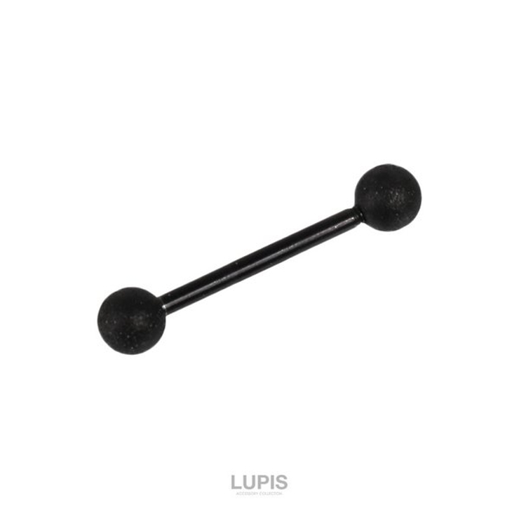 ブラック | 【14G】マットボールストレートバーベルボディピアス | LUPIS