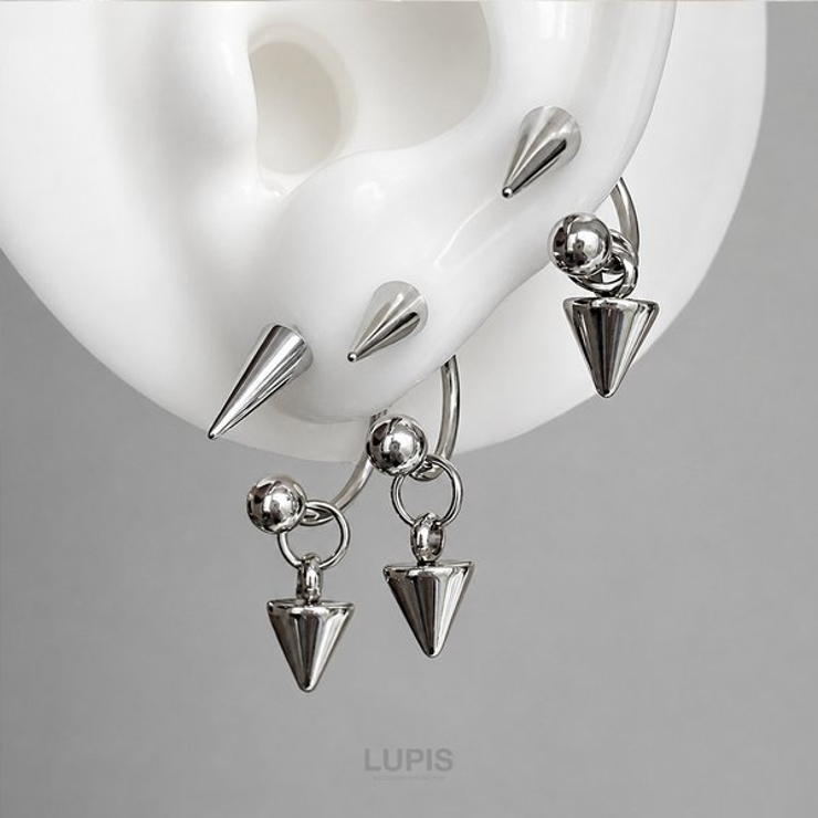 【18G】スパイクチャームサーキュラーバーベルボディピアス | LUPIS | 詳細画像5 