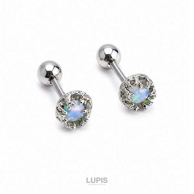 ≪2個入り≫【20G】オーロラビジューストレートバーベルボディピアス | LUPIS | 詳細画像2 