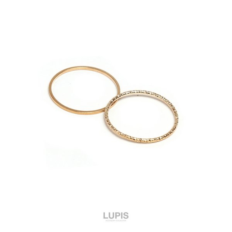【2点セット】ツイスト×シンプルラインゴールドリングセット  | LUPIS | 詳細画像4 