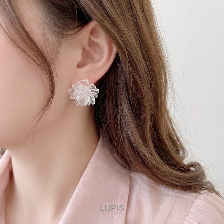 クリアフラワーピアス 【ピアス レディース | LUPIS | 詳細画像2 