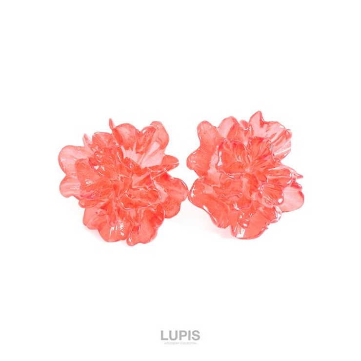 レッド | クリアフラワーピアス 【ピアス レディース | LUPIS