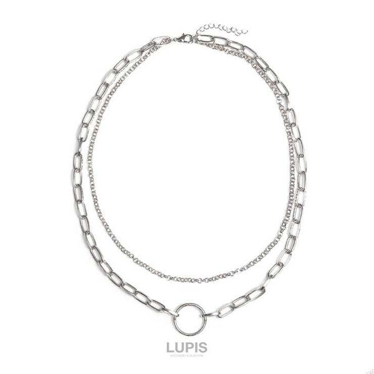 サークルリング2連メタルチェーンネックレス | LUPIS | 詳細画像2 