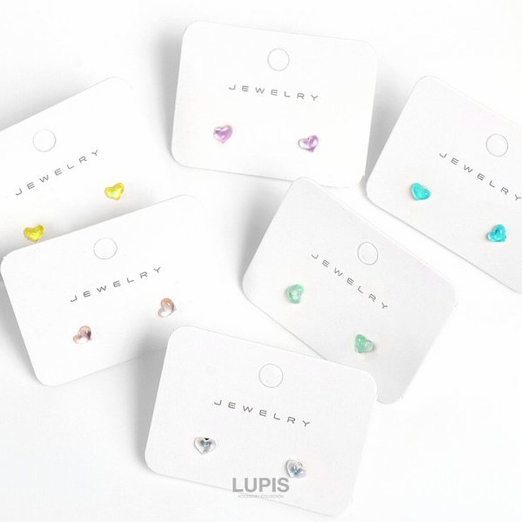 クリアカラープチハートピアス【小さめ S925ポスト】 | LUPIS | 詳細画像2 