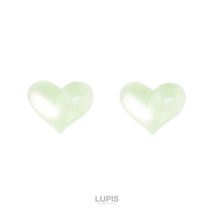グリーン | クリアカラープチハートピアス【小さめ S925ポスト】 | LUPIS
