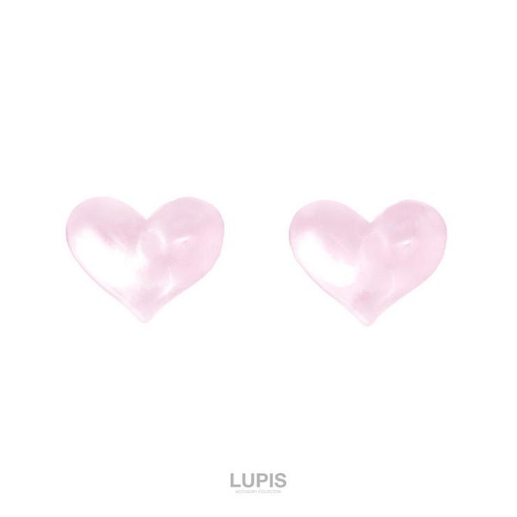 パープル | クリアカラープチハートピアス【小さめ S925ポスト】 | LUPIS