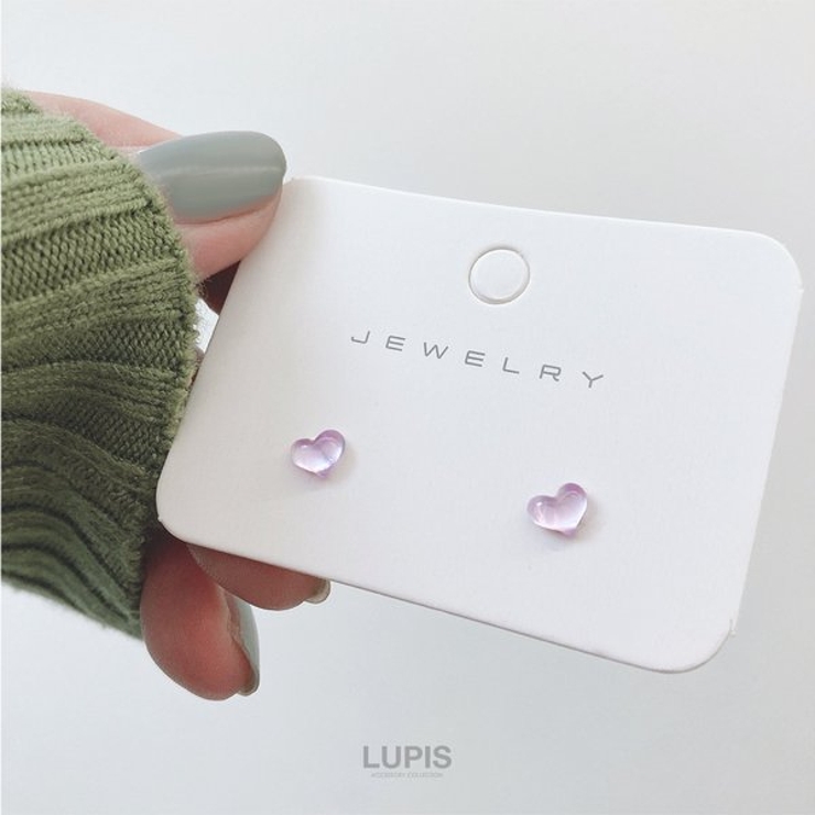 クリアカラープチハートピアス【小さめ S925ポスト】 | LUPIS | 詳細画像8 