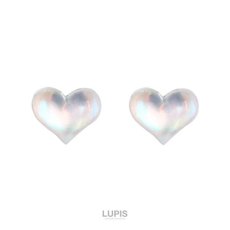 クリア | クリアカラープチハートピアス【小さめ S925ポスト】 | LUPIS