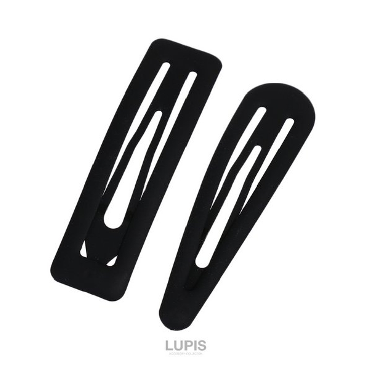 ブラック | パステルマットカラーぱっちんヘアピンセット 【ヘアピン パッチンピン | LUPIS