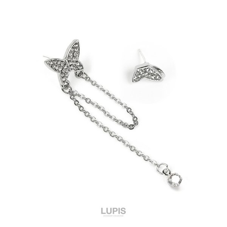 バタフライアシンメトリーピアス 【シルバー925ポスト S925ポスト | LUPIS | 詳細画像3 