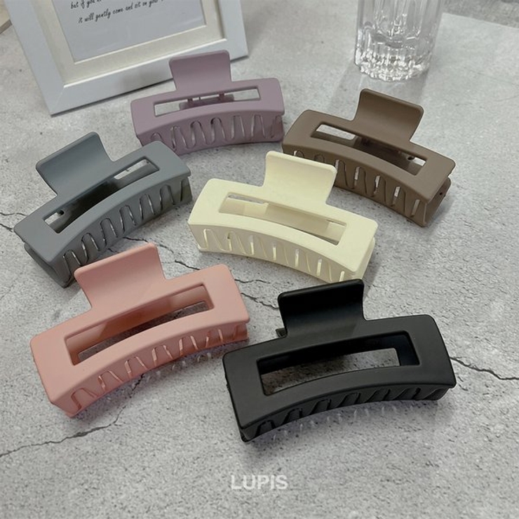 マットカラーレクタングルバンスクリップ【ヘアアクセサリー】 | LUPIS | 詳細画像2 
