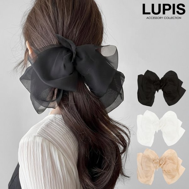 シフォンBIGリボンバレッタ | LUPIS | 詳細画像1 