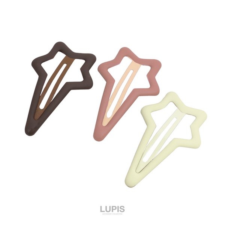 マットカラーハート×スターぱっちんヘアピンセット | LUPIS | 詳細画像5 