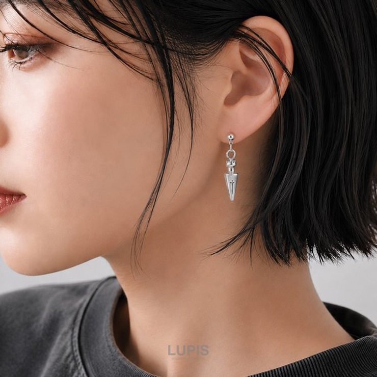 ≪1個入/片耳用≫クロス×スパイクアンティークピアス | LUPIS | 詳細画像7 