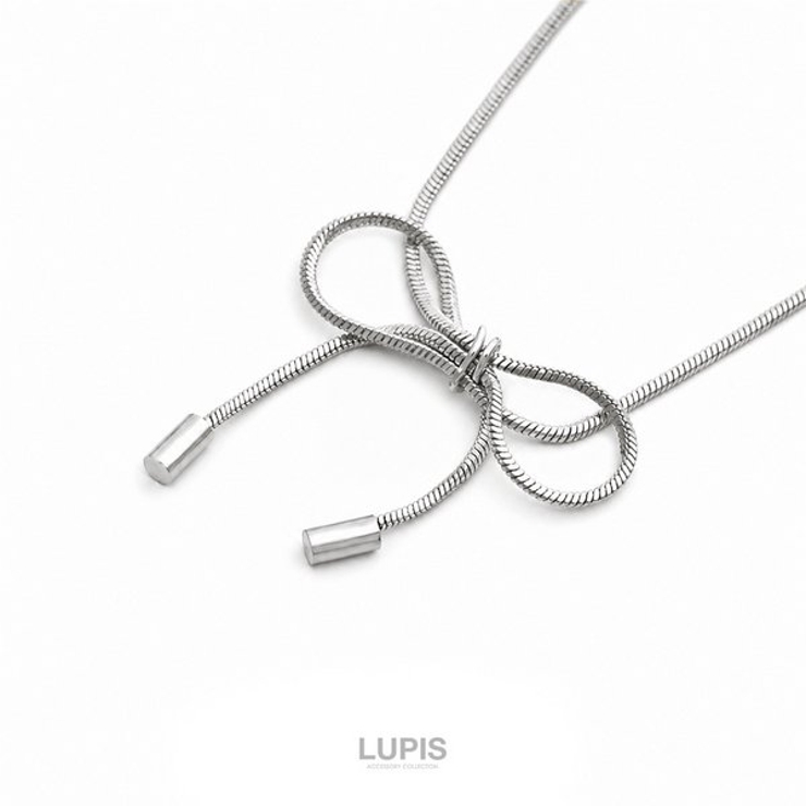 スネークチェーンリボンネックレス | LUPIS | 詳細画像3 