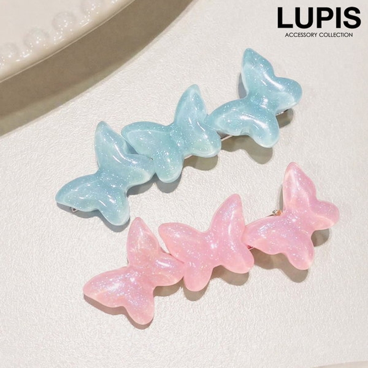 3連バタフライヘアクリップ | LUPIS | 詳細画像1 
