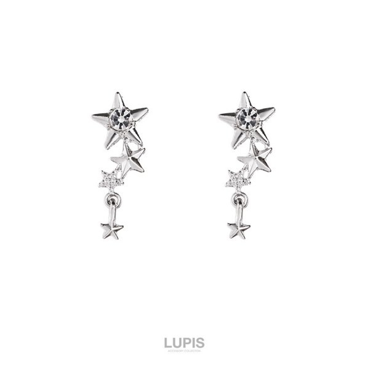 S925ポスト】シャイニング4連スターピアス[品番：LPSA0005981]｜LUPIS