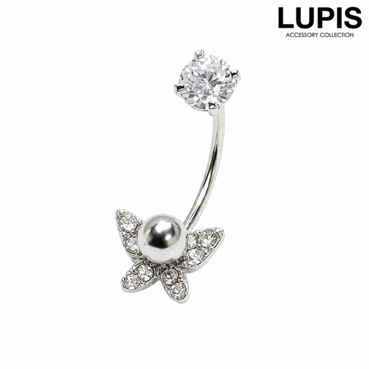 ≪1個入/片耳用≫バタフライチャームピアス | LUPIS | 詳細画像1 