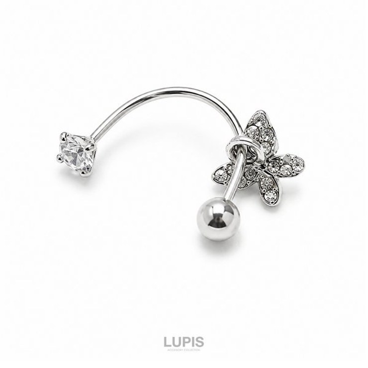 ≪1個入/片耳用≫バタフライチャームピアス | LUPIS | 詳細画像3 