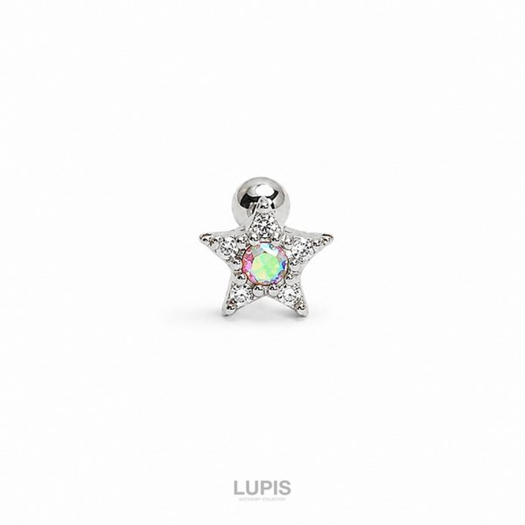 ≪1個入/片耳用≫シャイニングオーロラスターピアス | LUPIS | 詳細画像2 