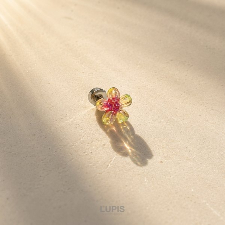 ≪1個入/片耳用≫グラデーションフラワーピアス | LUPIS | 詳細画像4 