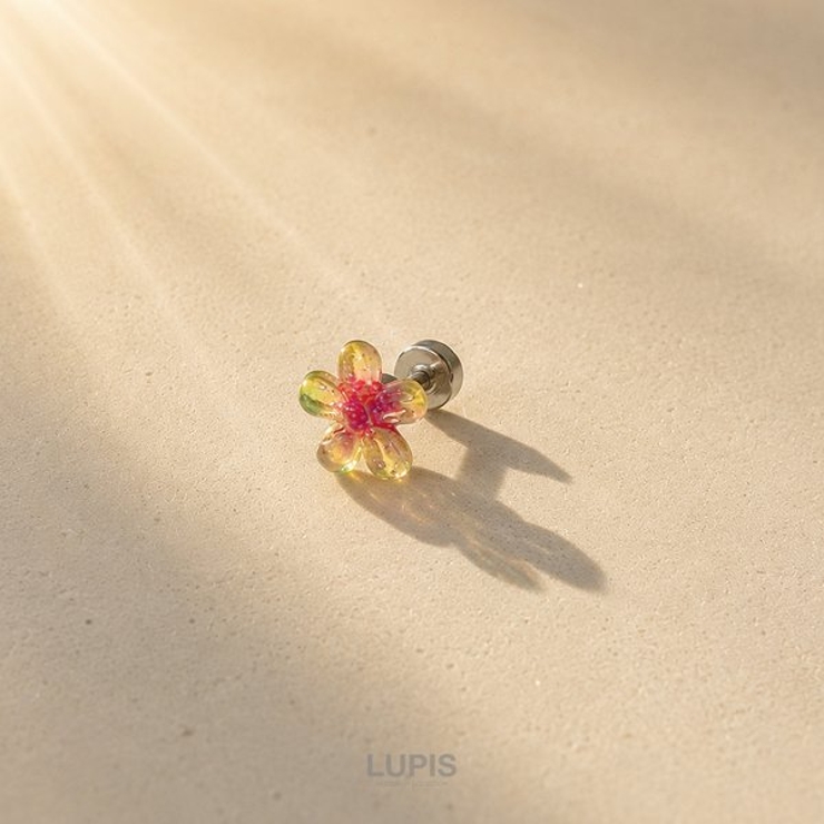 ≪1個入/片耳用≫グラデーションフラワーピアス | LUPIS | 詳細画像5 