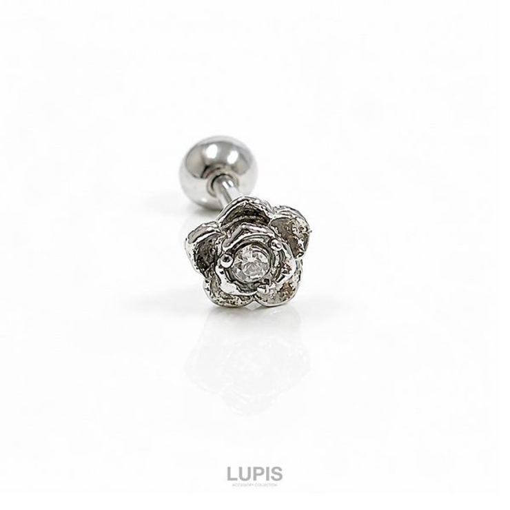 ≪1個入/片耳用≫ワンポイントメタルフラワーピアス | LUPIS | 詳細画像2 