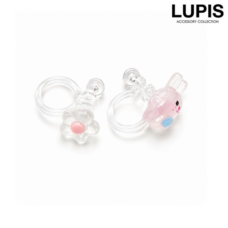 うさぎ×フラワー樹脂イヤリング | LUPIS | 詳細画像1 