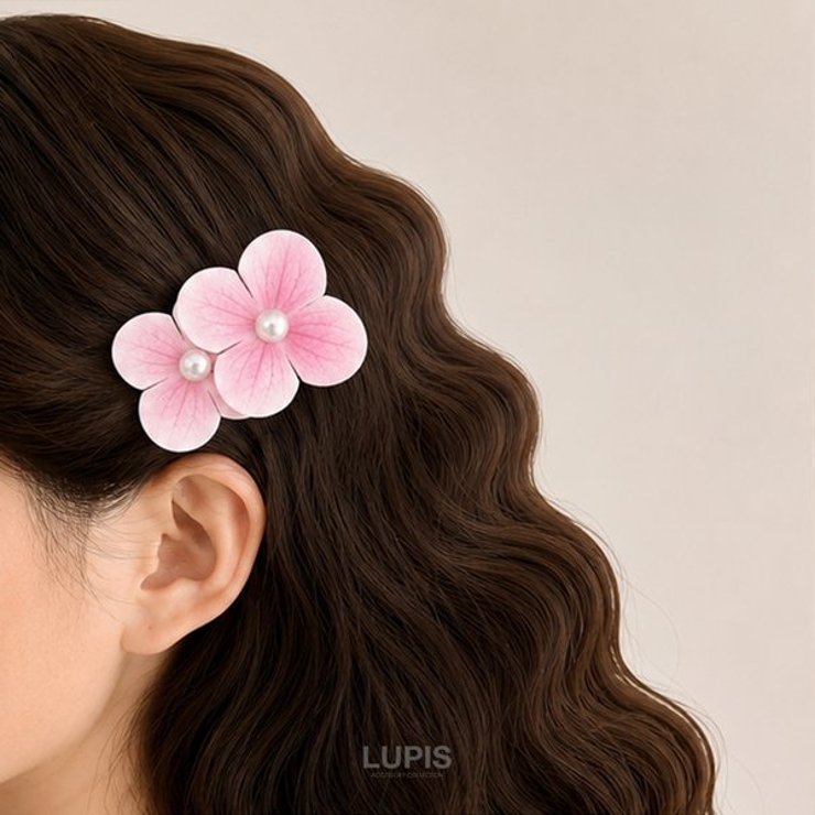 グラデーションフラワーヘアクリップ | LUPIS | 詳細画像3 