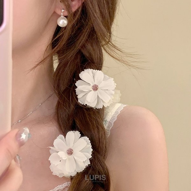 【小ぶり】フラワーコサージュミニヘアクリップ | LUPIS | 詳細画像4 