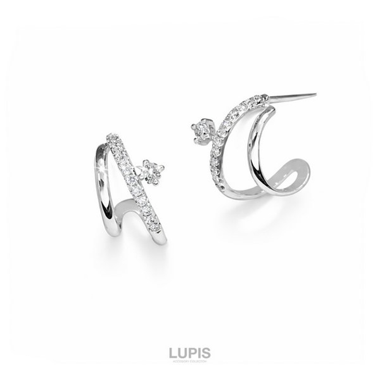 【S925ポスト】シャイニングダブルラインフープピアス | LUPIS | 詳細画像4 