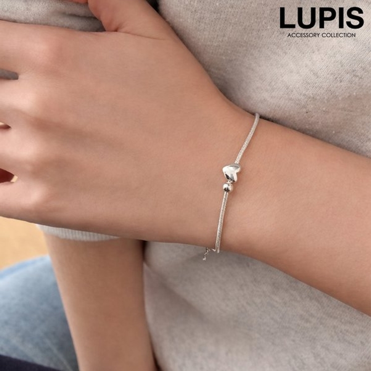 メタルハートスネークチェーンブレスレット | LUPIS | 詳細画像1 