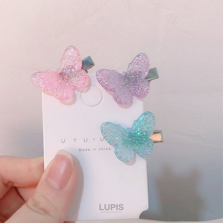 【小ぶり】キラキラバタフライヘアクリップ | LUPIS | 詳細画像2 