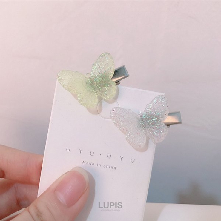 【小ぶり】キラキラバタフライヘアクリップ | LUPIS | 詳細画像3 