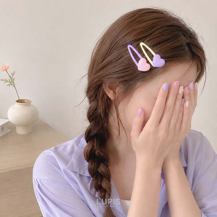 バイカラーハートぱっちんヘアピン | LUPIS | 詳細画像4 