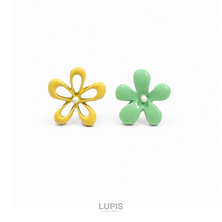 【S925ポスト】パステルバイカラーフラワーピアス | LUPIS | 詳細画像4 