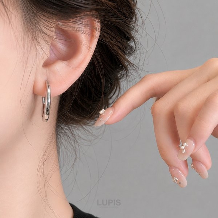 モードメタルフープピアス | LUPIS | 詳細画像2 