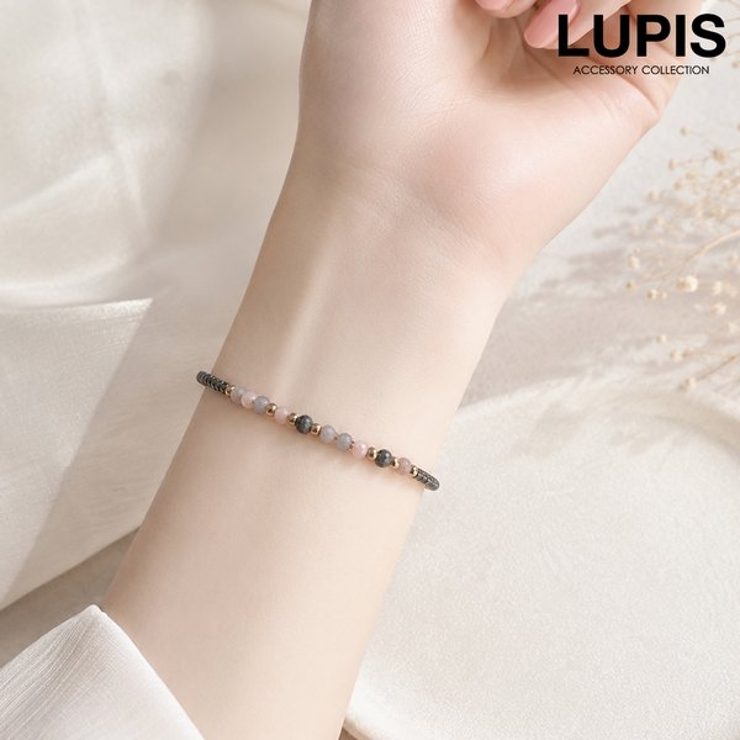 マーブル×メタルビーズコードブレスレット | LUPIS | 詳細画像1 