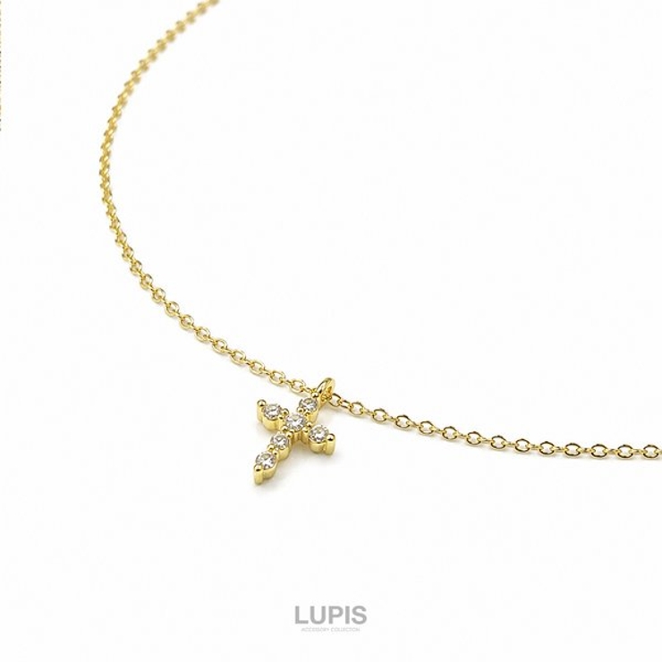 キュービックジルコニアクロスネックレス | LUPIS | 詳細画像5 
