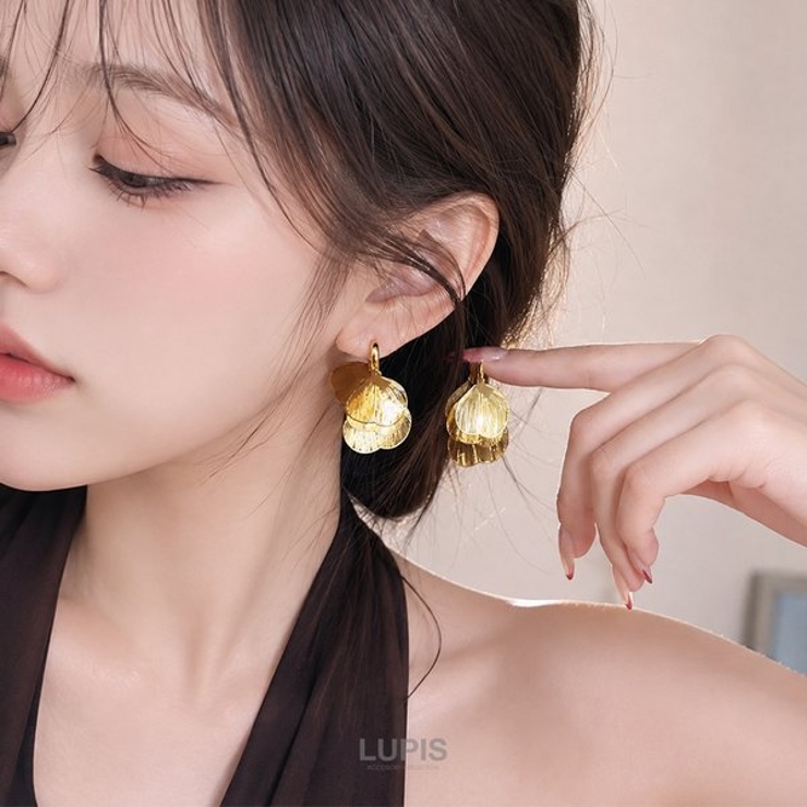レイヤードペタルフープピアス | LUPIS | 詳細画像2 