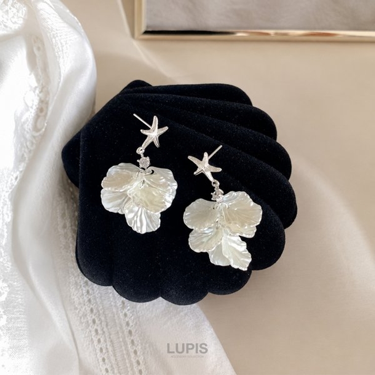 スターフィッシュ×シェルフラワーピアス | LUPIS | 詳細画像5 