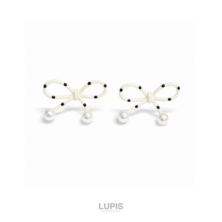 【S925ポスト】ドットリボンピアス | LUPIS | 詳細画像4 